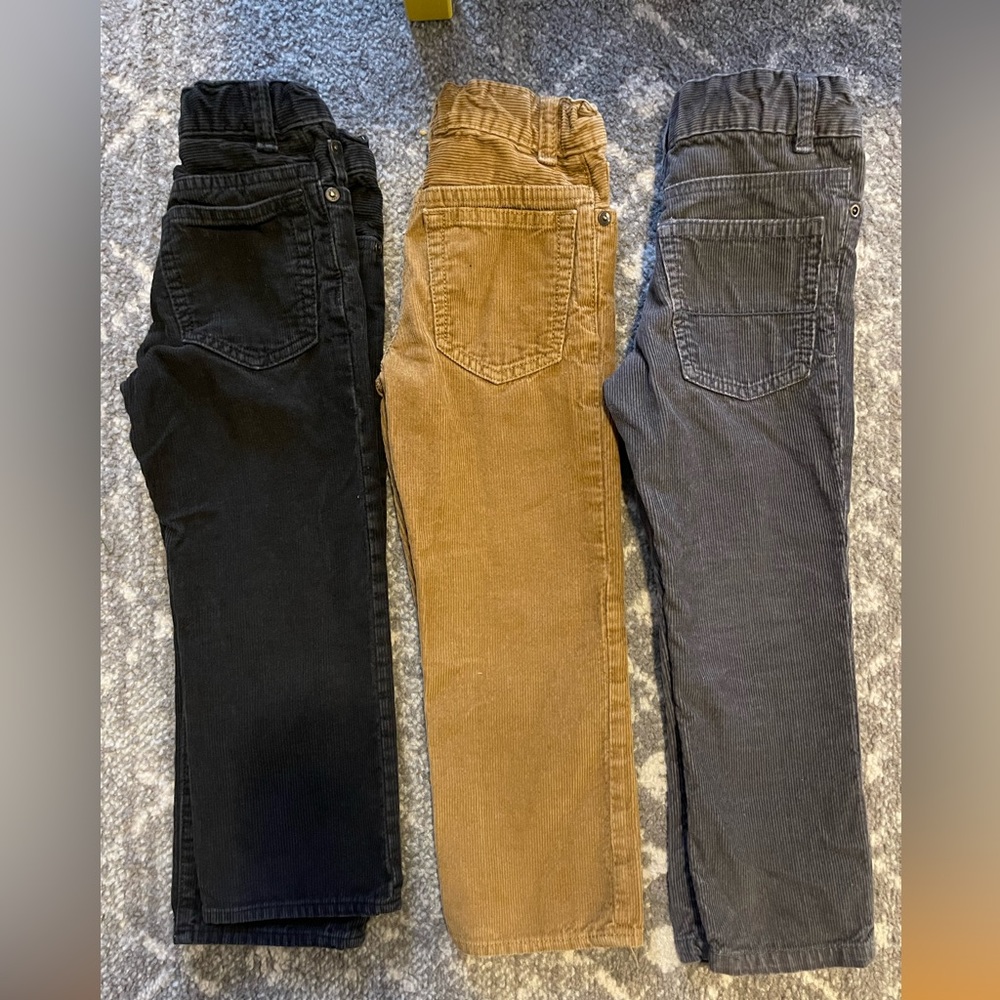 3 Pairs of Boys Corduroy Pants GAP & Carter’s Size 4